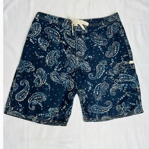 Vintage Polo by Ralph Lauren Blue Paisley Swim Trunks